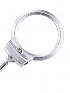 Лупа настольная с подсветкой на гибкой ноге с прищепкой Орбита INL38